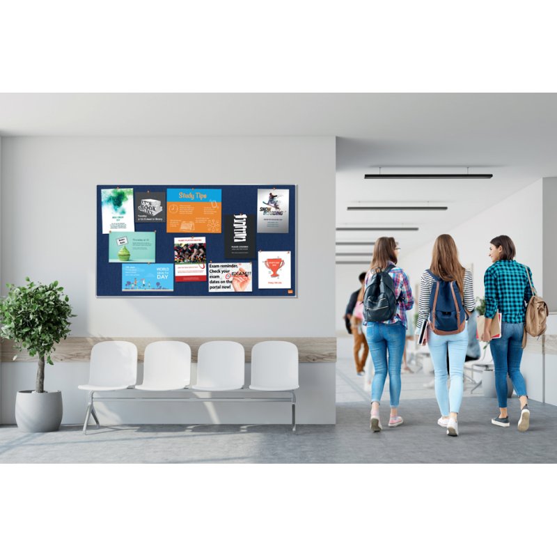 nobo tableau d'affichage Impression Pro, 120 × 90 cm, bleu