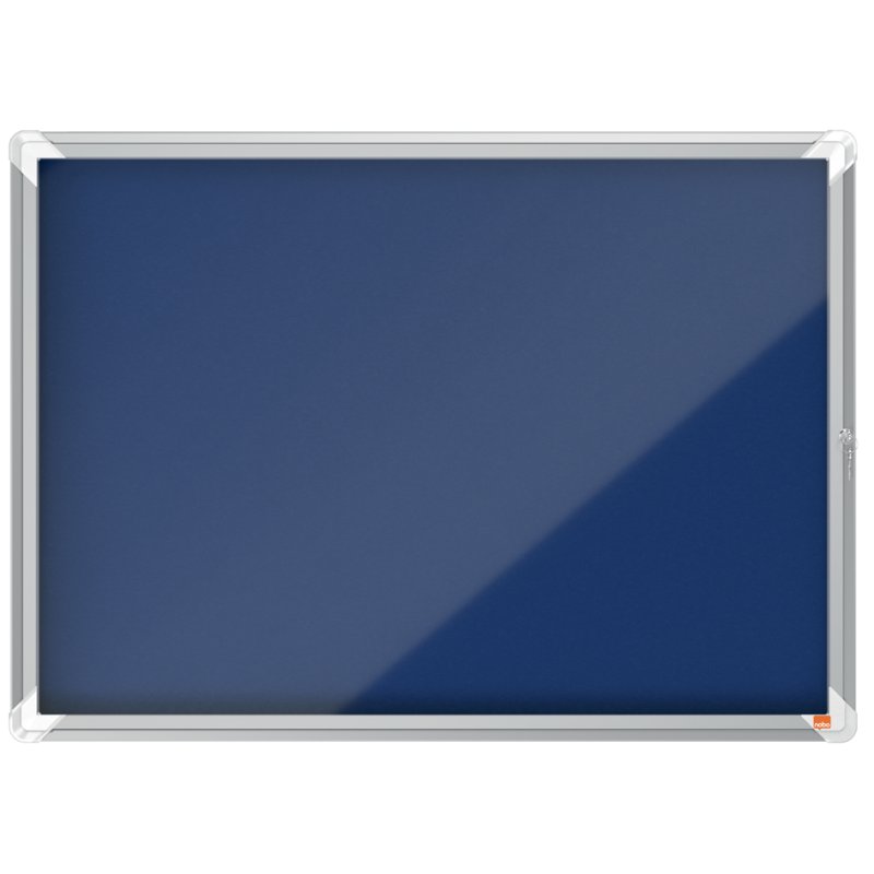 nobo vitrinekast Premium Plus, fond en feutre, 9 × A4, bleu