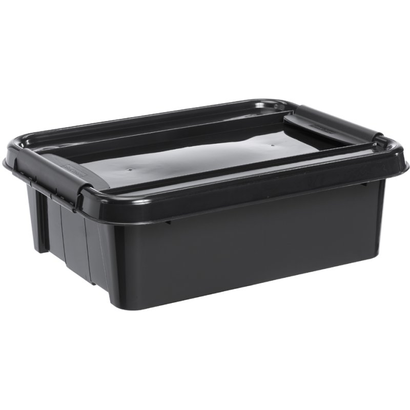 plast team boîte de rangement PROBOX RECYCLER, 32 litres, noir, plastique recyclé