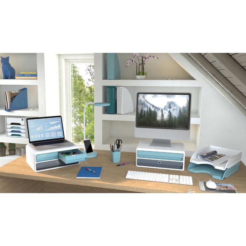 CEP porte-stylos Riviera magnétique, 2 compartiments, vert menthe