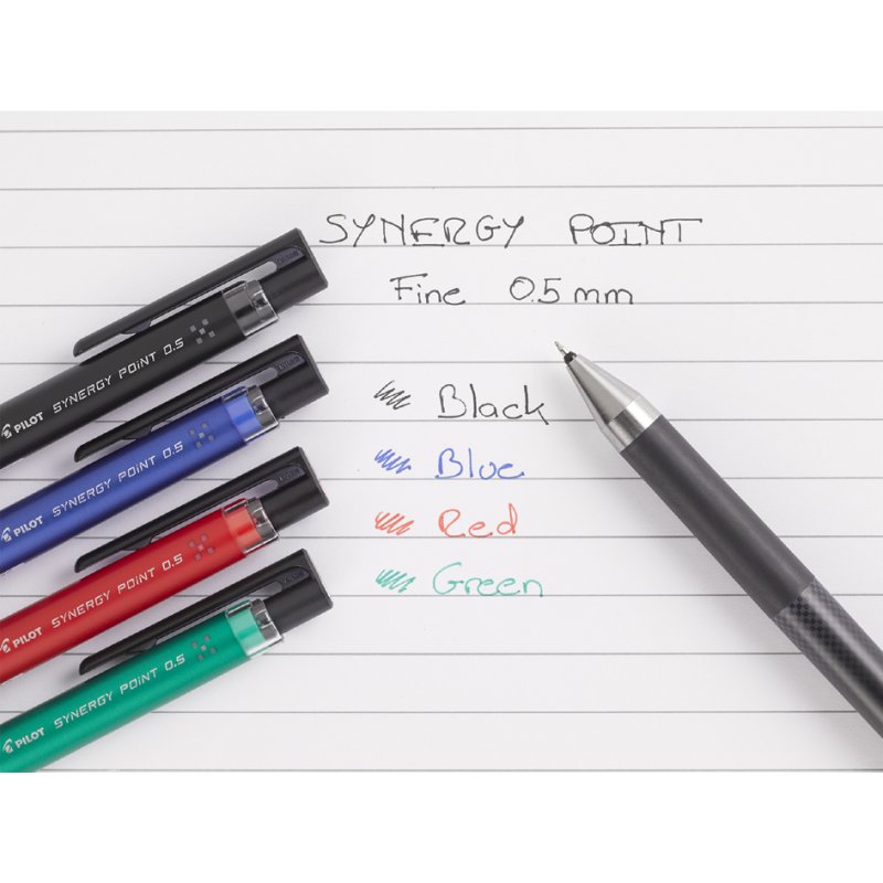 PILOT stylo roller SYNERGY POINT 0.5, noir, rechargeable, 0,25 mm
