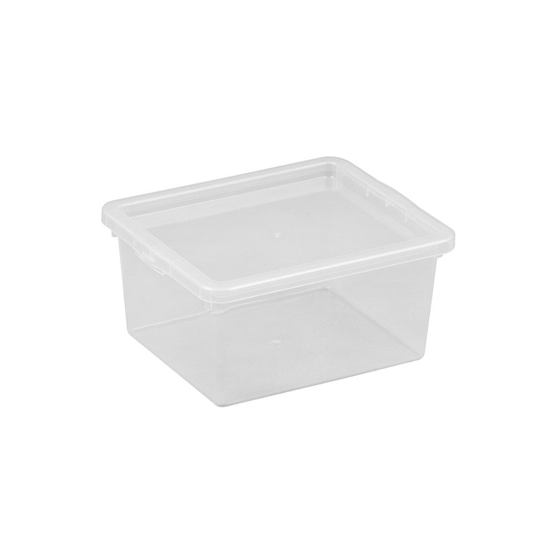plast team boîte de rangement Basisdoos, transparent, 1,7 litre, empilable