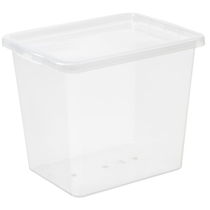plast team opbergdoos Basic Box, transparant, 59,5×39,5×31 cm