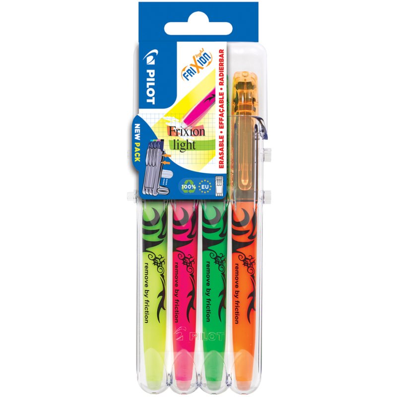 PILOT FRIXION Light Set2Go highlighter, erasable ink, 4 pieces in case