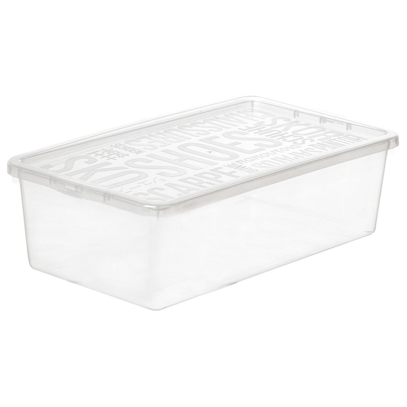 plast team schoenenbox Basis, klein, transparant, 338×188×97 mm