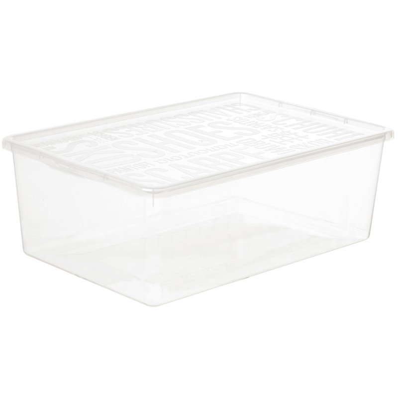 plast team shoebox BASIC BOX, transparent, 257×385×133 mm, stackable