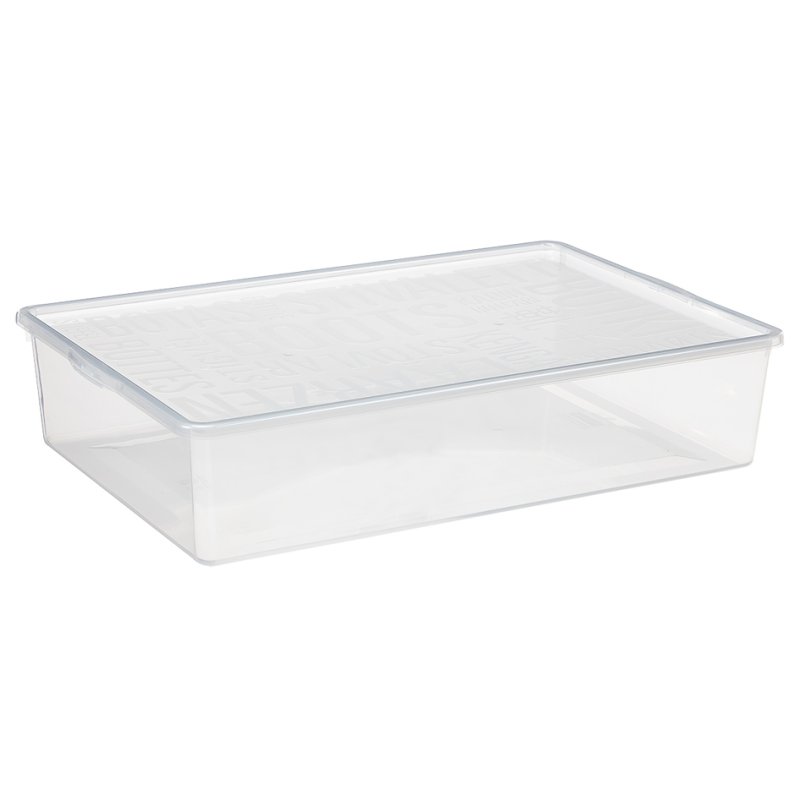 plast team schoenenopbergdoos BASIC BOX, stapelbaar, transparant, 365×550×118 mm
