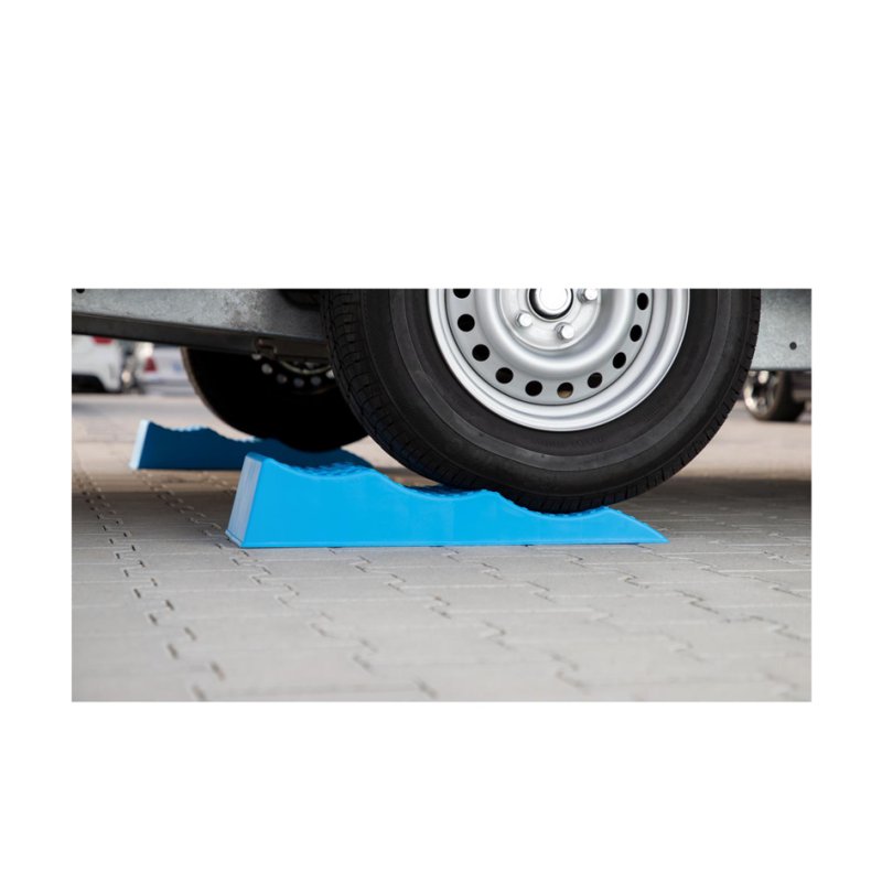 Cartrend cales de caravane, bleu, lot de 2 pièces, capacité 5 tonnes