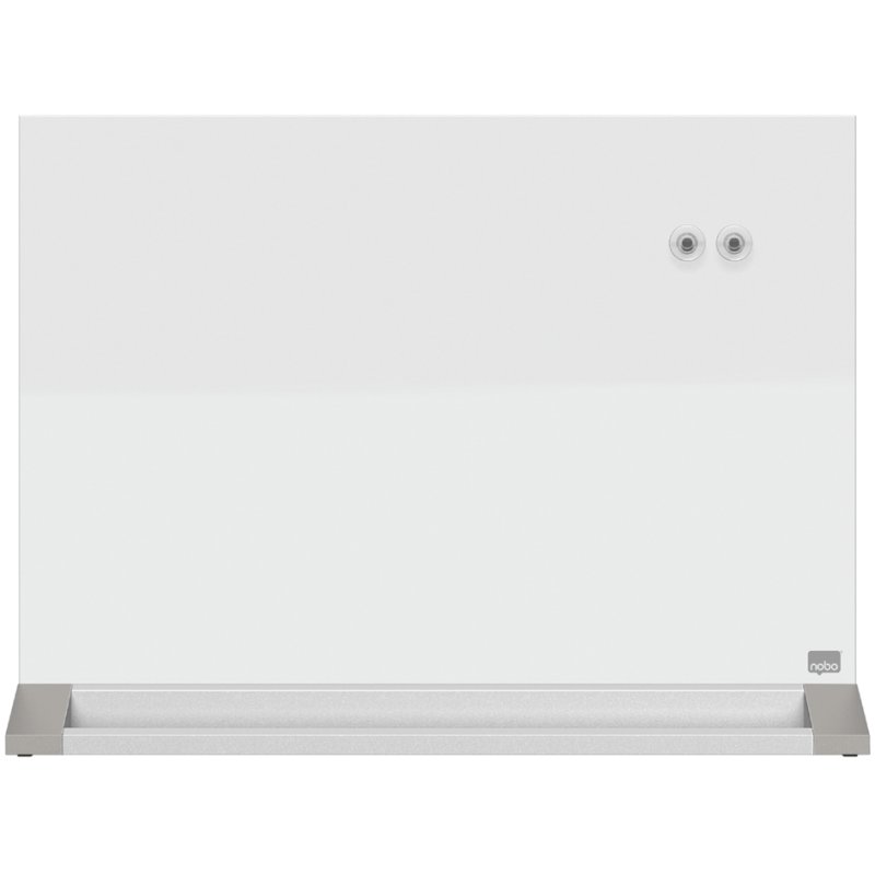 Nobo Glazen bureaustandaard, 60×45 cm, wit, magnetisch