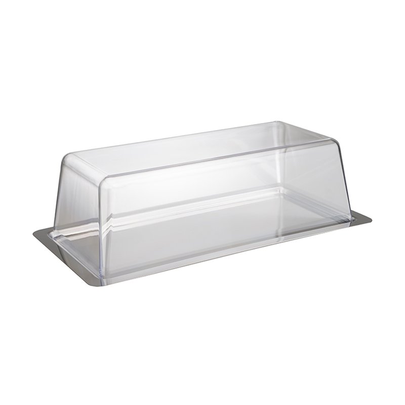 APS plateau avec couvercle, 330×170×100 mm, acier inoxydable avec polystyrène