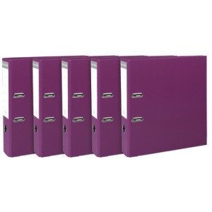 EXACOMPTA ordner Premium A4, framboosrood, 80 mm, 5 stuks
