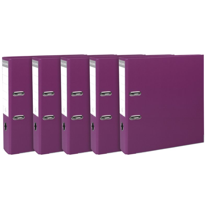 EXACOMPTA ordner Premium A4, fuchsia, 80 mm, 5 stuks