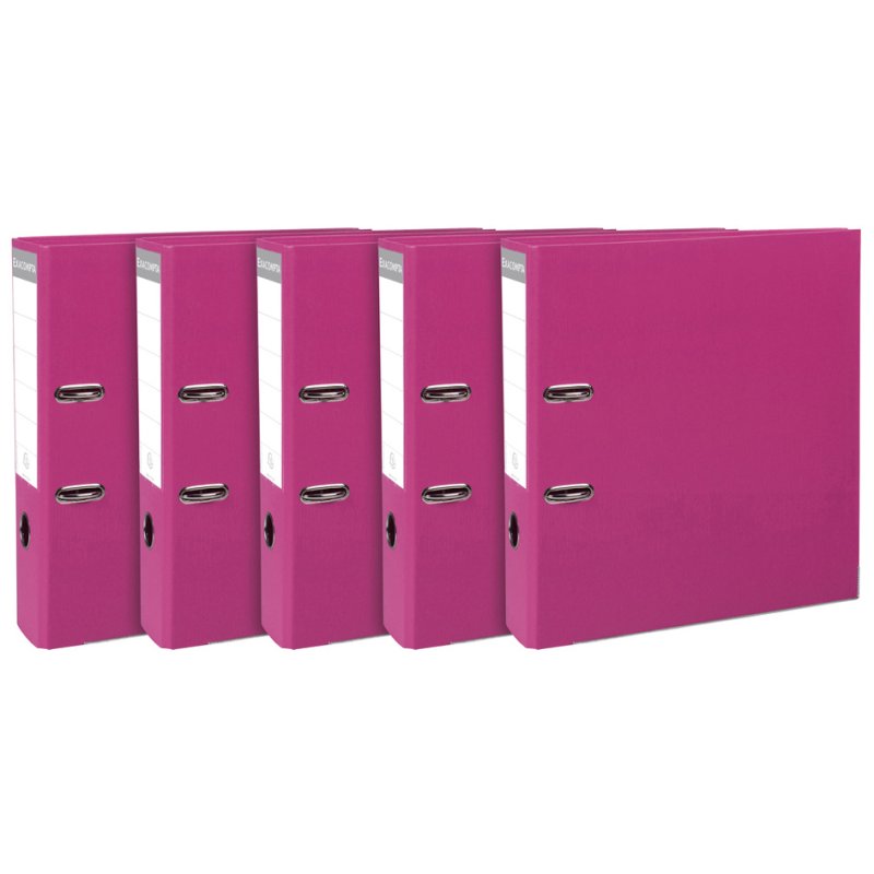EXACOMPTA ordner Premium A4, fuchsia, 80 mm, 5 stuks