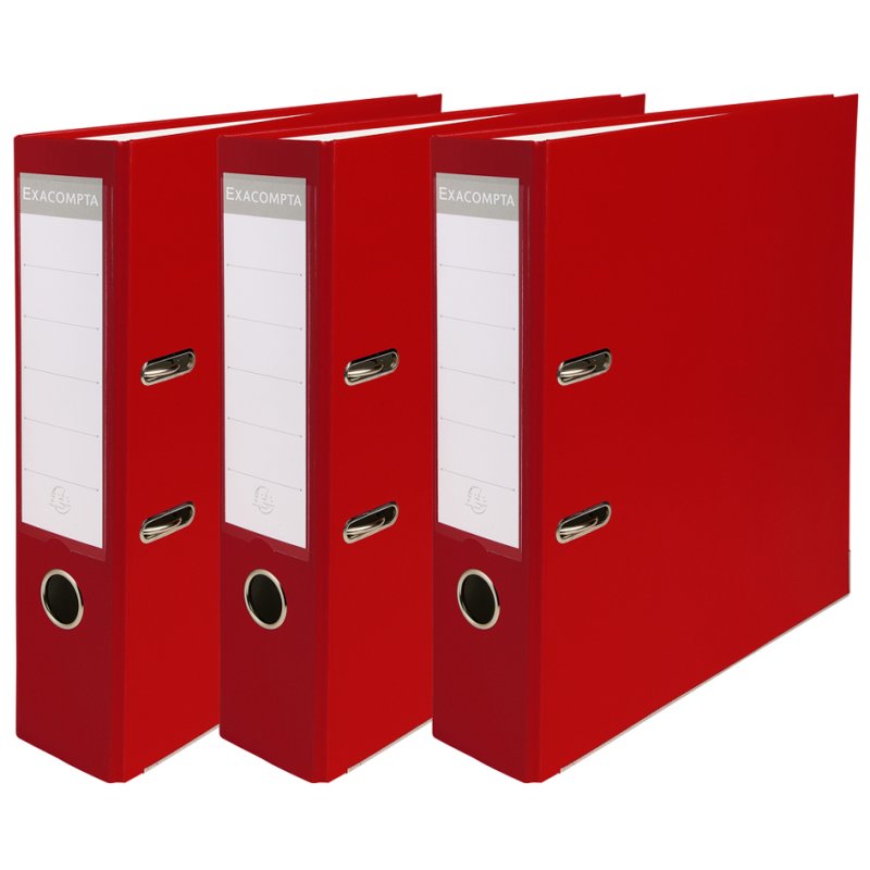 EXACOMPTA ordner Premium A4, zwart, 80 mm, 3 stuks