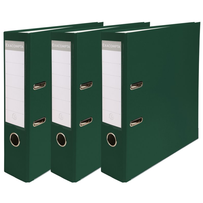 EXACOMPTA ordner Premium A4, zwart, 80 mm, 3 stuks