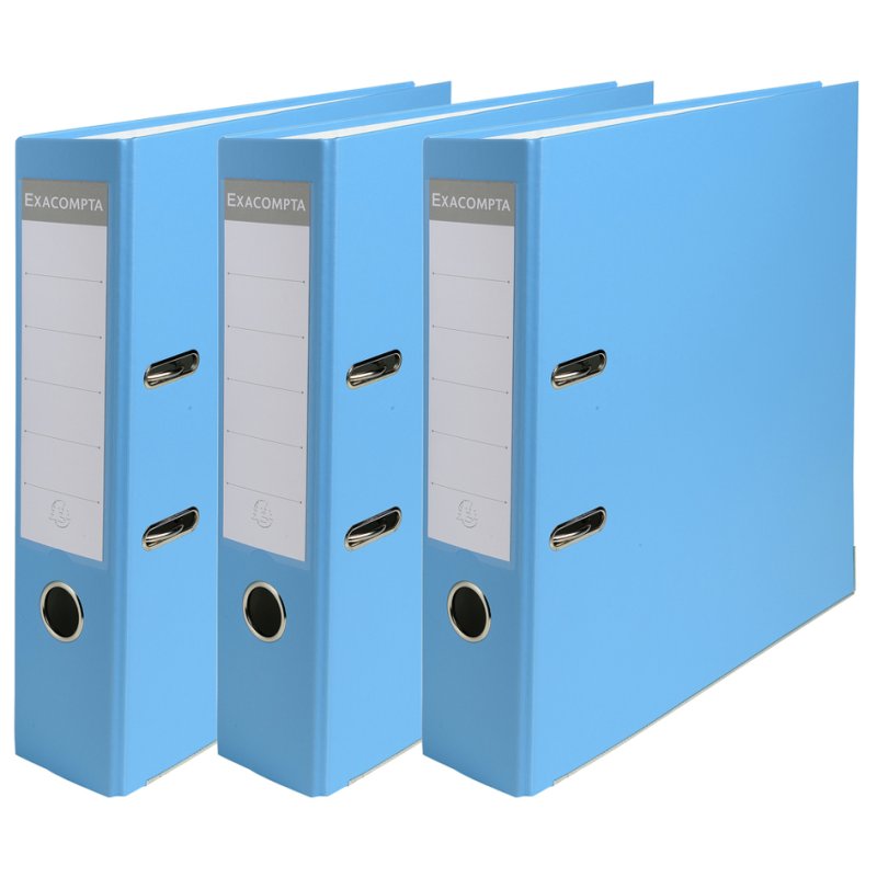 EXACOMPTA ordner Premium A4, zwart, 80 mm, 3 stuks