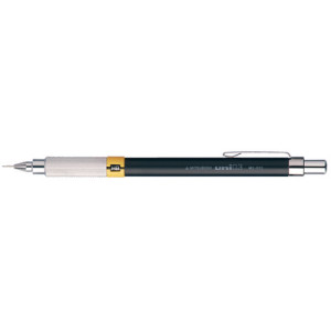 uni-ball drukpotlood PREMIUM M552, 0,3 mm, zwart/geel, metalen clip