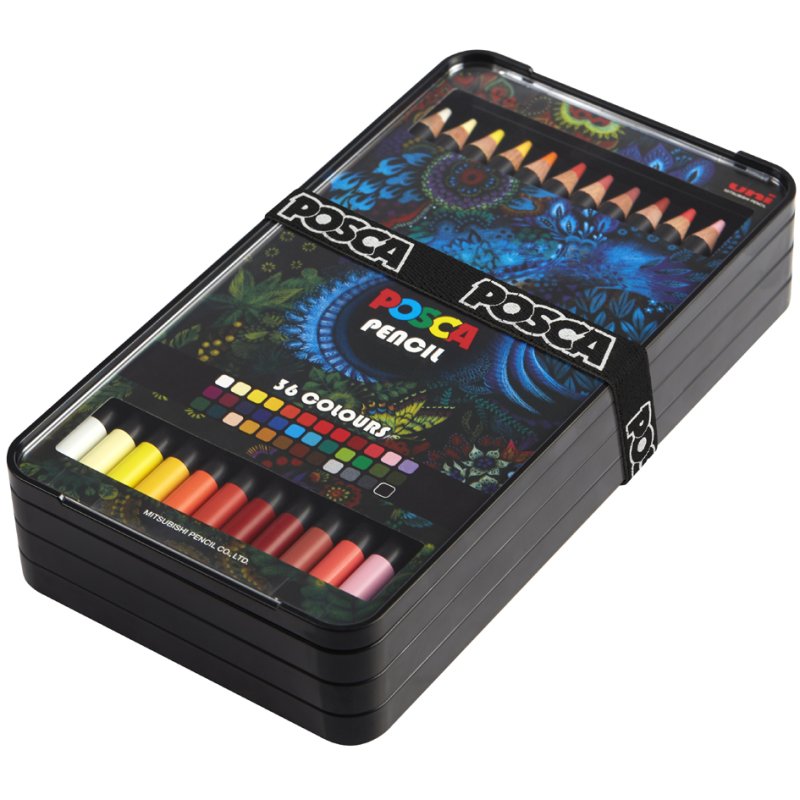 POSCA crayons de couleur PENCIL KPE200, 36 pièces, en étui