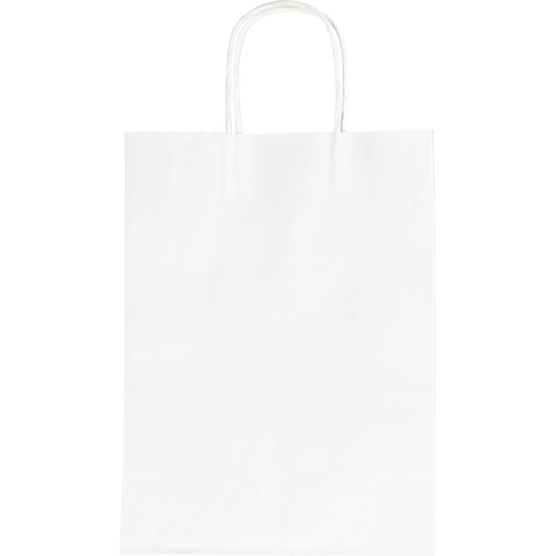 folia papieren draagtas, 240×120×310 mm, wit, 20 stuks