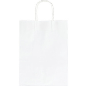folia papieren draagtas, 240×120×310 mm, wit, 20 stuks
