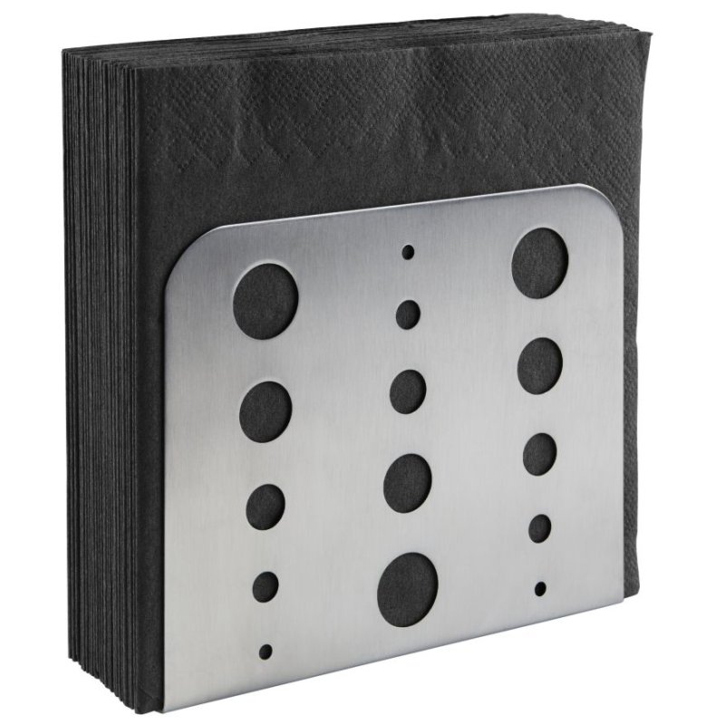APS porte-serviettes, argent, acier inoxydable brossé mat, motif ajouré, 150×45×125 mm