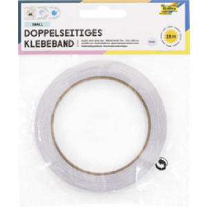 folia dubbelzijdige plakband, transparant, 5 mm × 18 m