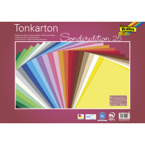 folia gekleurd karton A3, 220 g/m², 25 kleuren gesorteerd, 25 vellen