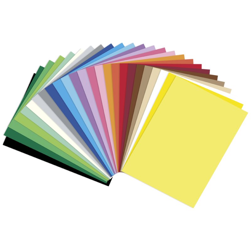 folia carton photo, 500×700 mm, 300 g/m², assortiment 25 couleurs