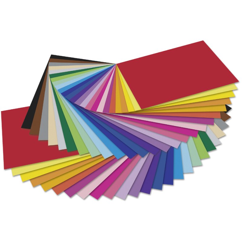 folia gekleurd karton mix, 230×330 mm, 50 vel, 25 kleuren