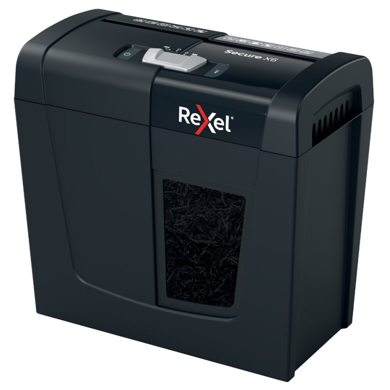 Rexel Secure X6 paper shredder, P-4 security level, black