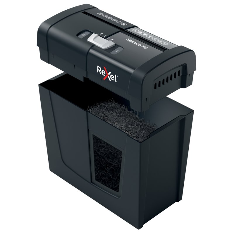Rexel Secure X6 paper shredder, P-4 security level, black