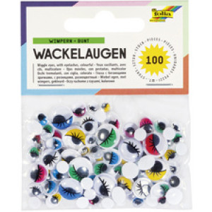 folia wiebelogen met wimpers, niet zelfklevend, wit, 100 stuks