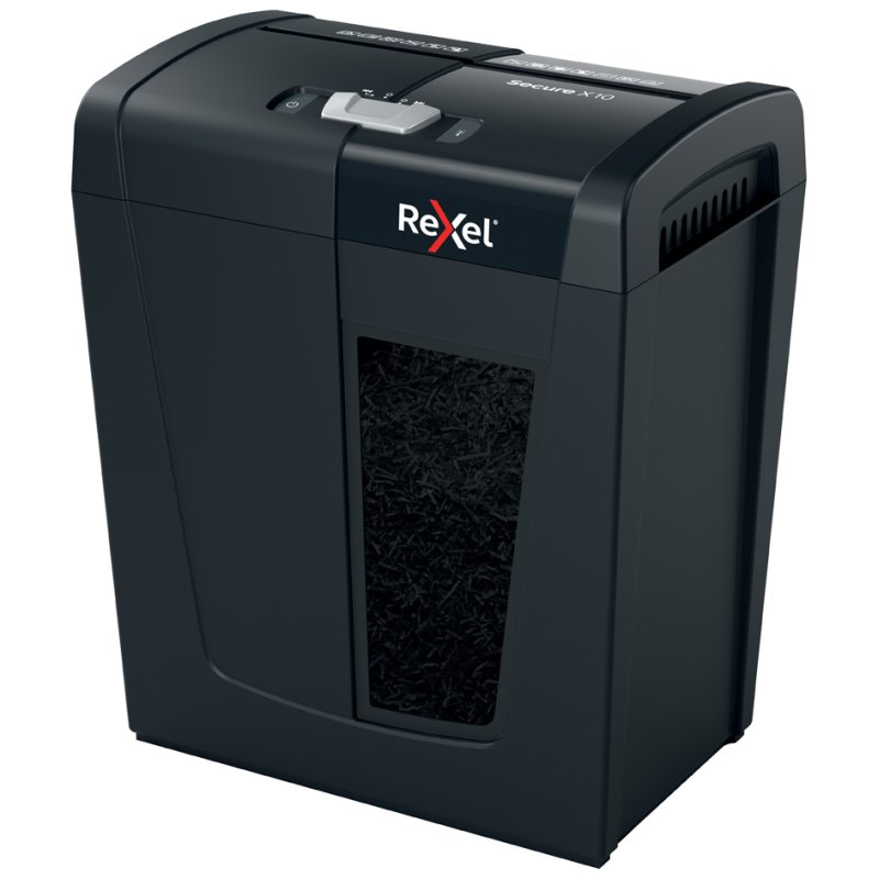 Rexel Secure X10 destructeur de papier, sécurité P-4, 10 feuilles, noir