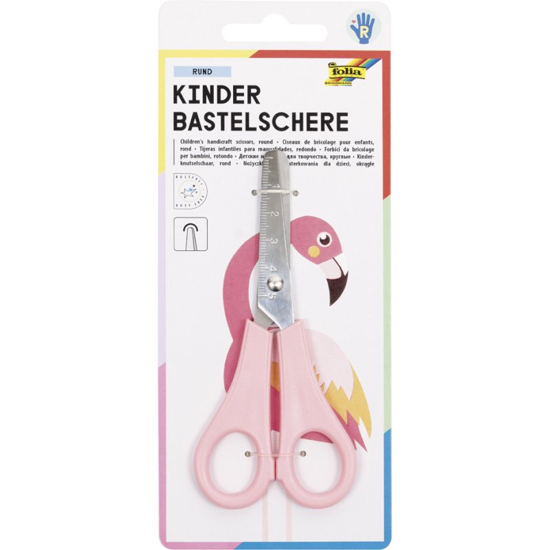 folia kinderknipschaar, afgeronde punt, 135 mm, kunststof handgreep