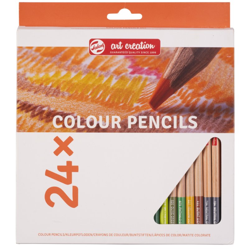 Royal Talens Art Creation crayons de couleur, ronds, étui de 12