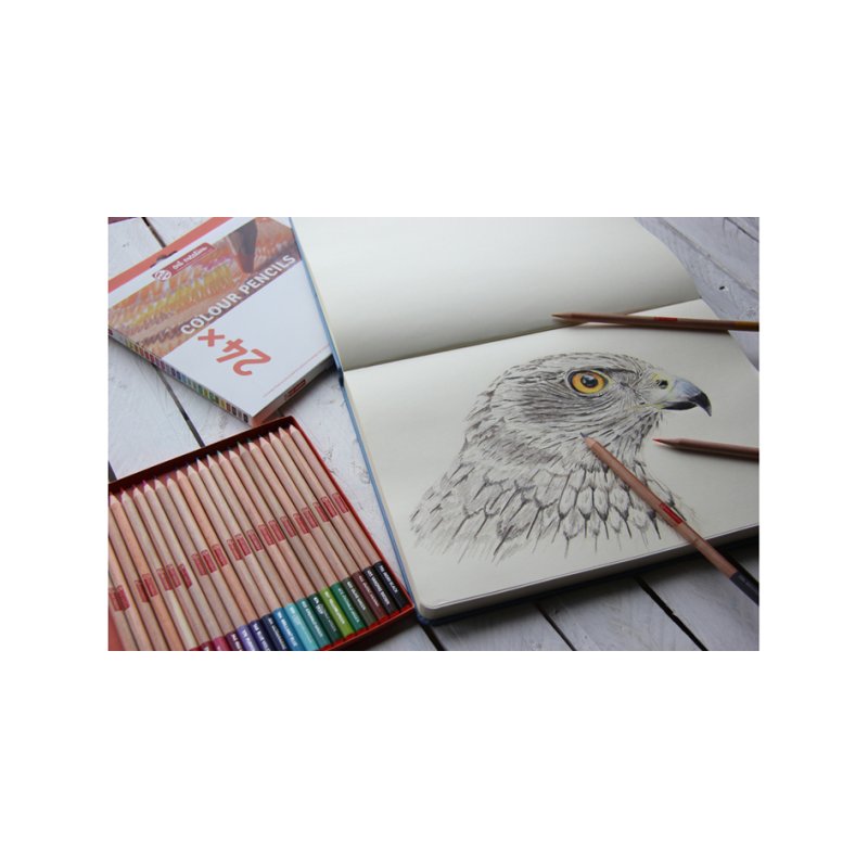 Royal Talens Art Creation crayons de couleur, ronds, étui de 12