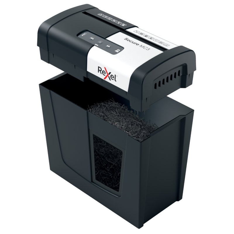 REXEL destructeur Secure MC3, microcut, niveau de sécurité P-5, 3 feuilles