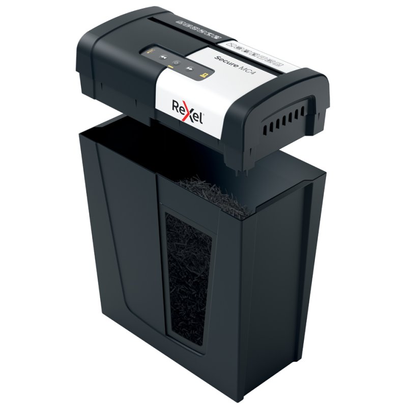 Rexel destructeur papier Secure MC4, coupe particules 2×15 mm, P-5, 4 feuilles