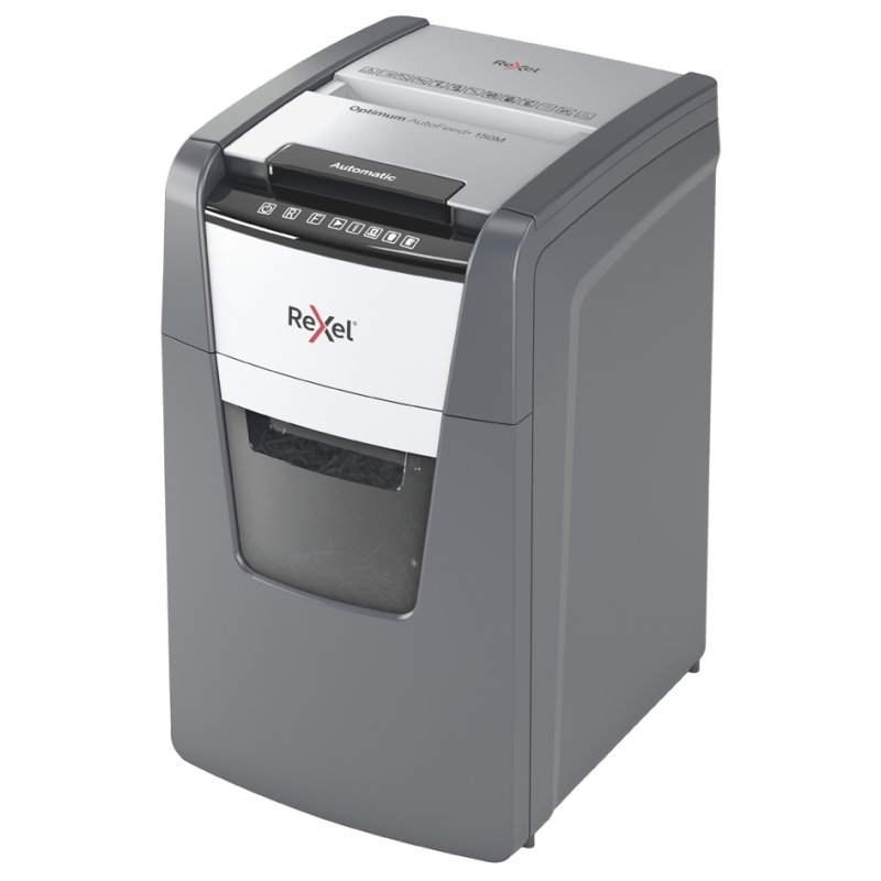 REXEL destructeur de papier Optimum AutoFeed+ 150X, 4×28 mm, P-4, 150 feuilles
