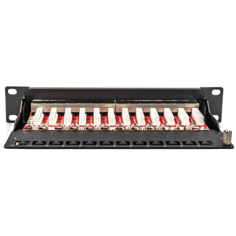 DIGITUS panneau de brassage Cat. 6A, 10 pouces, blindé, 12 ports