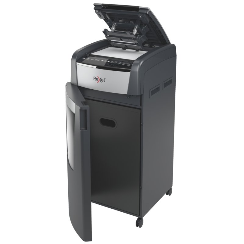 Rexel Optimum AutoFeed+ 600M papiervernietiger, P-5 beveiliging, 600 vel capaciteit, zwart