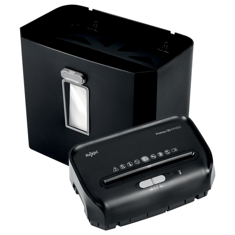 Rexel destructeur ProMax QS RPX612, sécurité P-4, capacité 6 feuilles, noir