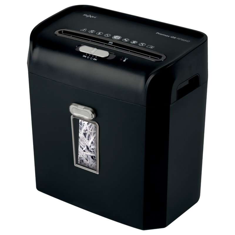 Rexel destructeur de papier ProMax QS RPS812, bandes 6 mm, noir, 8 feuilles