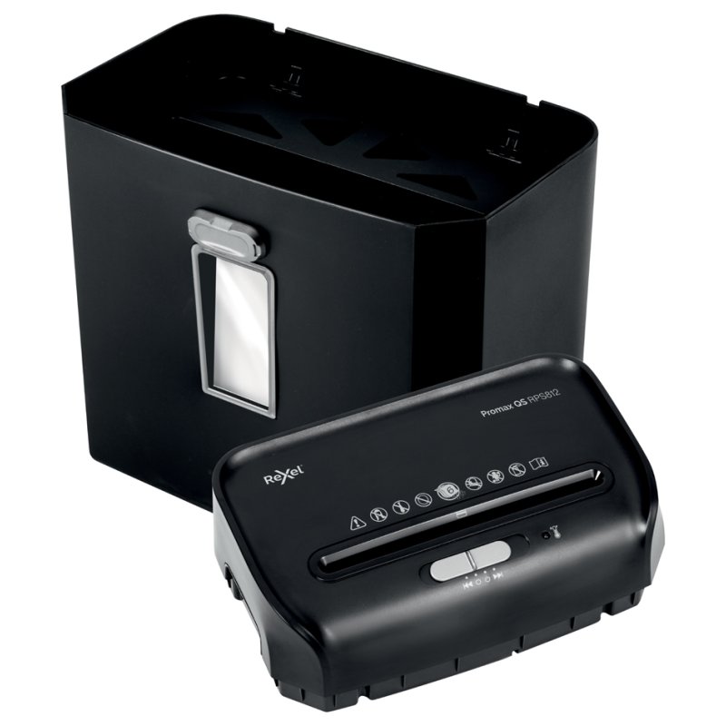 Rexel destructeur de papier ProMax QS RPS812, bandes 6 mm, noir, 8 feuilles