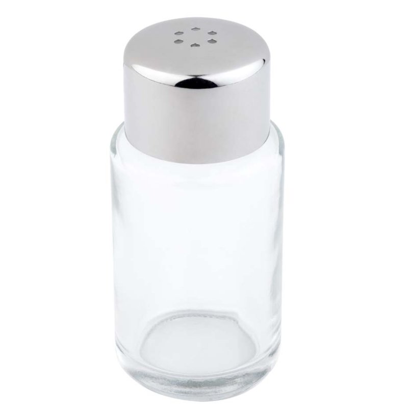 APS salière et poivrière, verre/inox, 6 trous, ⌀40×90 mm