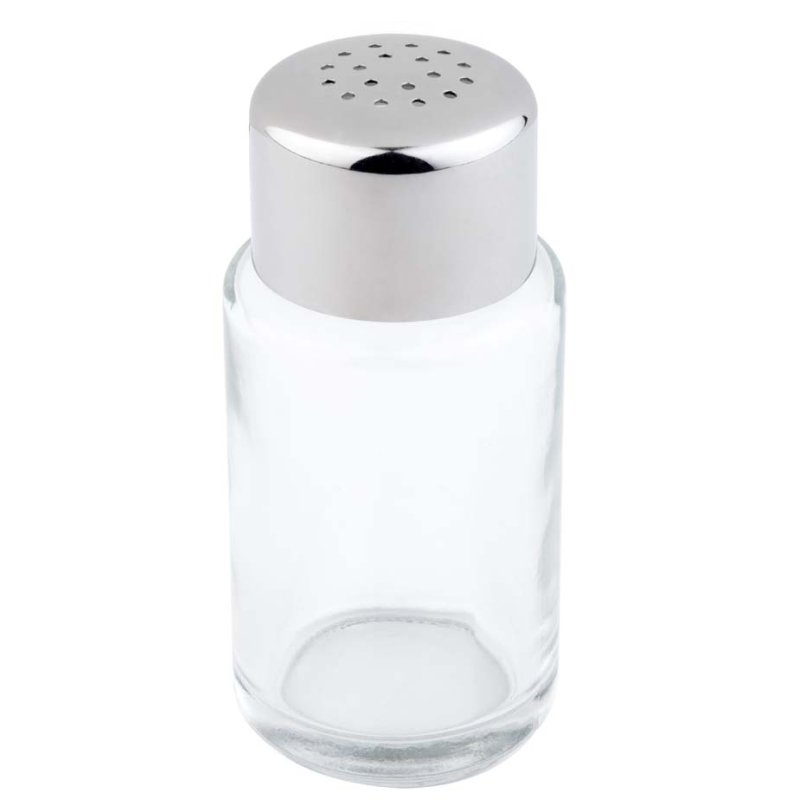 APS salière et poivrière, verre/inox, 6 trous, ⌀40×90 mm