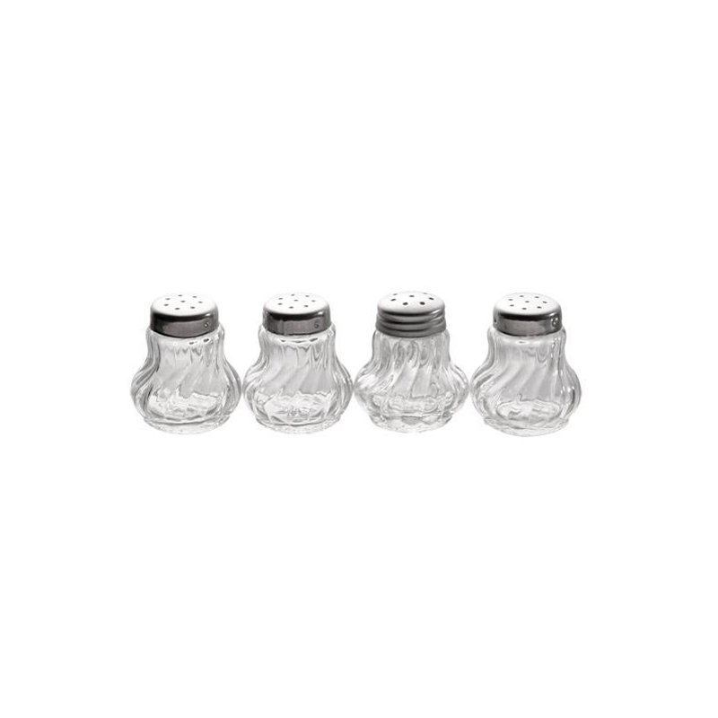 APS mini saupoudreurs, 4 pièces, verre/acier inoxydable, 35 mm