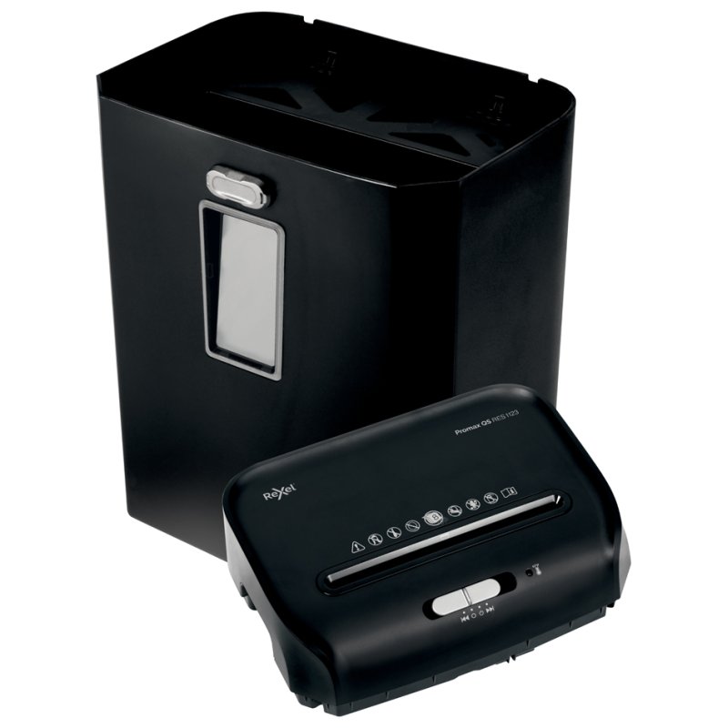 Rexel destructeur de papier ProMax QS RES1123, bandes 6 mm, noir, 12 feuilles