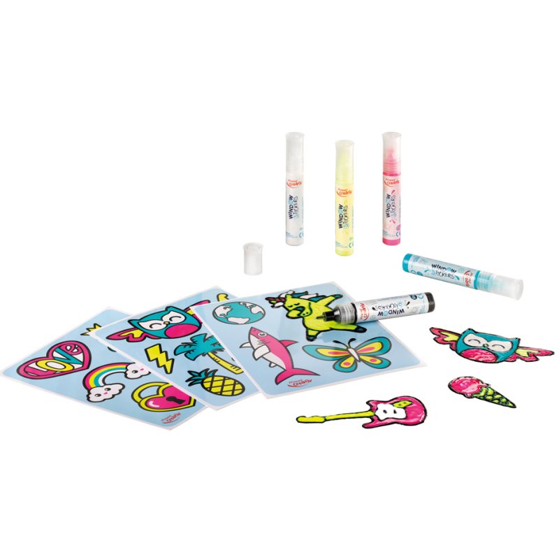 Maped window sticker colouring set, 5 pens, 30 motifs, from 5 years