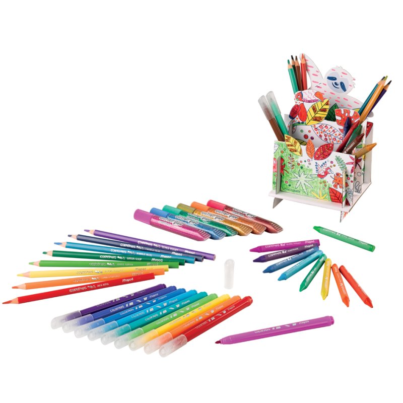 Maped ensemble créatif COLOURING KIT, 50 pièces, avec porte-stylos